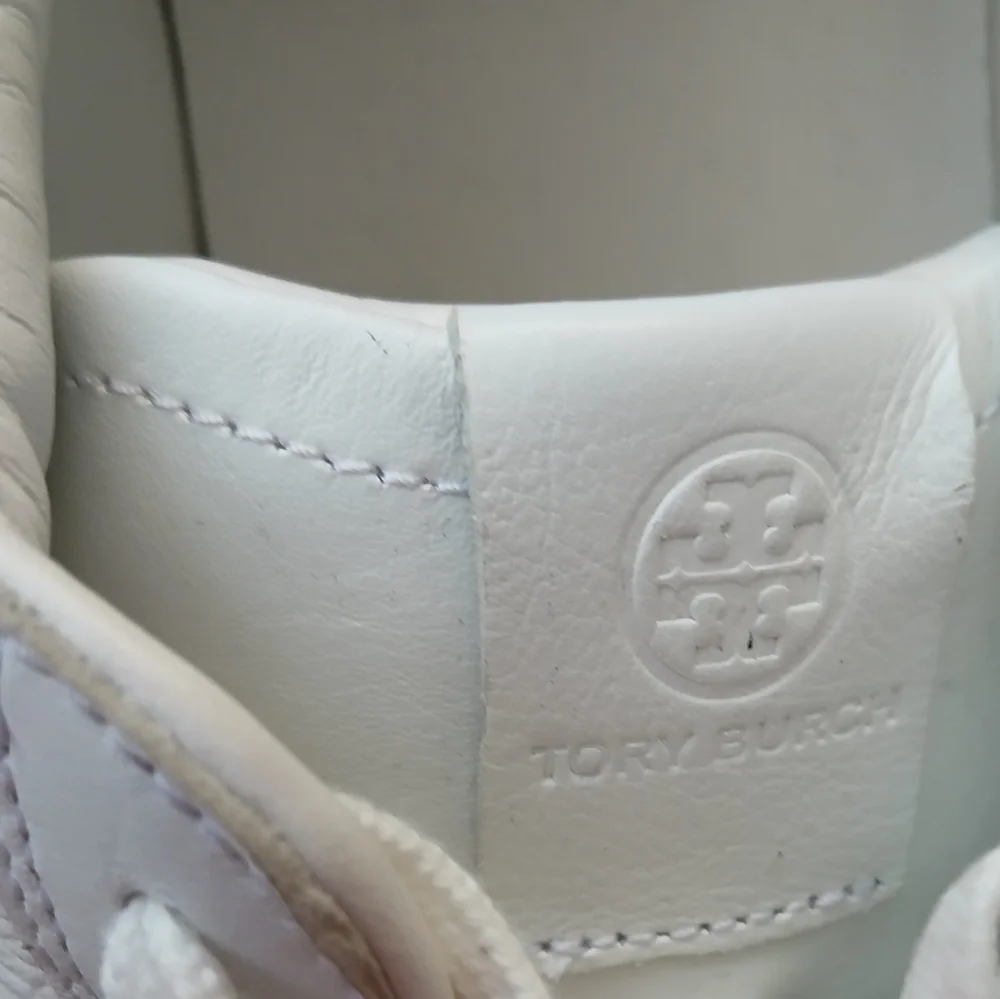 💎 Tory Burch Women's Ladybug Leather White Sneakers